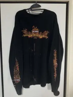 Harley-Davidson フレイムデザイン 長袖カットソー flame