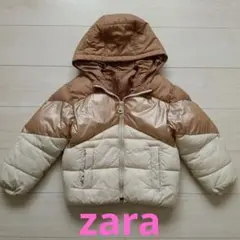 ZARA フード付き中綿コート ダウンジャケット