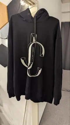 【入手困難】ジミーチュウ パーカー L ビックプリント センターロゴ ブラック