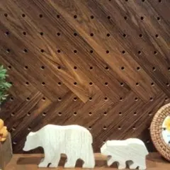 シロクマ　オブジェ　ハンドメイド　北欧雑貨　かわいい　動物雑貨　置物