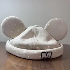 ミッキーマウス耳付き帽子 ベージュ