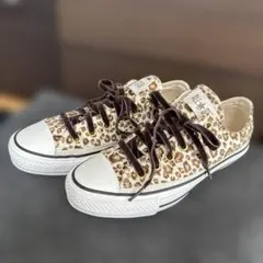 CONVERSE ALL STAR レオパード柄 ベロア？ひも　コンバース