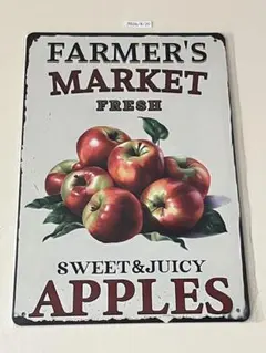 FARMER'S MARKET APPLES ブリキ看板