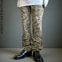 美品00s POLO RALPH LAUREN ダブルニー迷彩ヘビーオンスデニム