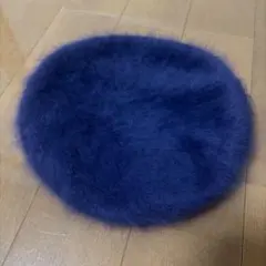 CHUBBYGANGウール100% ベレー帽 ネイビー パープル 56cm