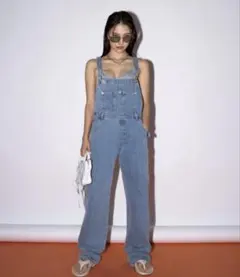aclent Vintage wash wide アクレント デニム サロペット - メルカリ