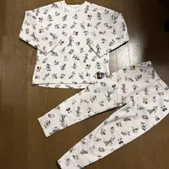 ディズニー　長袖パジャマ　裏起毛　ミッキー　冬　厚手