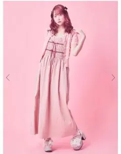 アンクルージュ リボンキャミワンピース ピンク Mサイズ 新品未使用