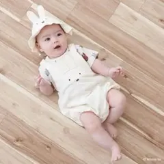 プティマイン ミッフィー パイルサロペット 70size