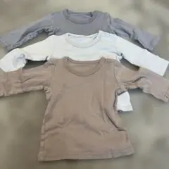 ベビー長袖シャツセット グレー系
