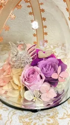 2026年＊母の日＊プリザーブドフラワー＊天使ガラスアレンジ＊ハンドメイド＊