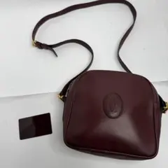 【美品✨️】カルティエ マストライン ショルダーバッグ レザー ゴールド金具