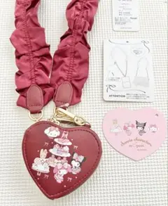 サンリオ　青木美沙子　m♡petit ハートポーチ　ショルダーストラップ