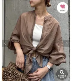 CIAOPANIC TYPY シアーバンドカラーシャツ