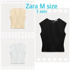 Zara ノースリーブトップス Mサイズ 3セット