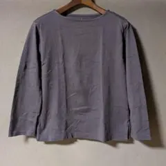 無印良品 太番手ボートネック長袖Tシャツ