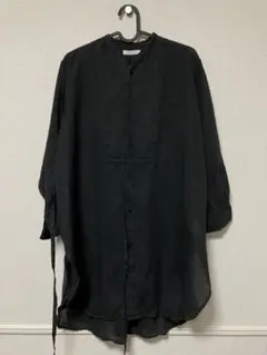 MACPHEE TOMORROWLAND ブラックラミーシャツ