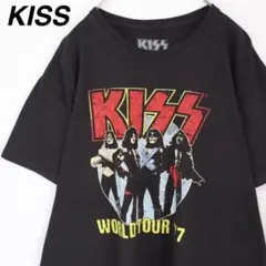 XLサイズ KISS キッス バンドTシャツ バンT ワールドツアー 블랙