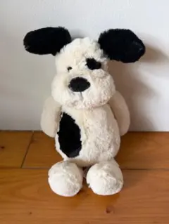 【Jellycat】Bashful Black&Cream Puppy／Mサイズ