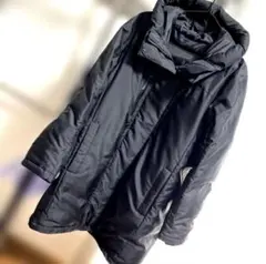 フード付きダウンコート　黒