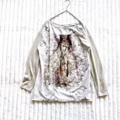 promod 長袖カットソー　トップス　L ゴールド　ラメ入り　個性派