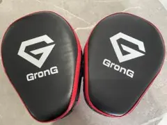GronG パンチングミット 黒/赤