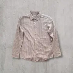 【yさん専用】ZARA ストライプ柄 長袖シャツ L パープル