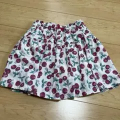 チェリー柄フレアスカート　エニィファム　130 スカパン