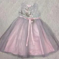 フラワー刺繍付きフォーマルドレス