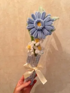 モールフラワー ミニブーケ ブルー 花束