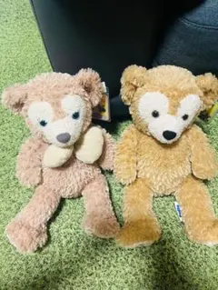 ダッフィー風ぬいぐるみ 2体セット タグ付き 美品 ディズニー風 クマ
