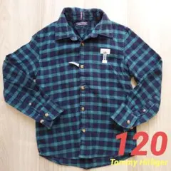 美品☆トミーヒルフィガー  キッズ ネルシャツ 120