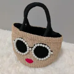美品✨️a-jolie アジョリー　パールサングラス　カゴバッグ