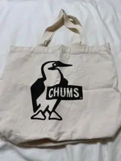 CHUMS トートバッグ アイボリーペンギンロゴ