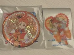 キュアウィング 缶バッジ うちわ型クリアカード