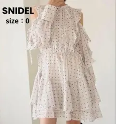 snidel スナイデル フリルシフォンミニワンピース ドット 0