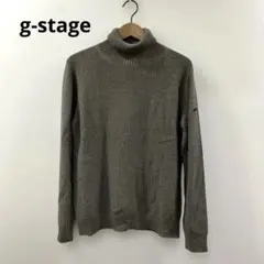 g-stage タートルネック ニットセーター ブラウン系50