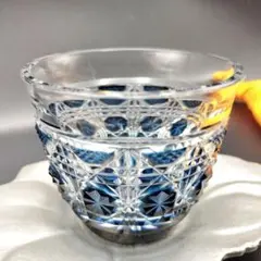 4客☆薩摩切子 磯斉彬竃 薩摩ガラス工芸 冷茶器（切子、江戸切子、薩摩切子）