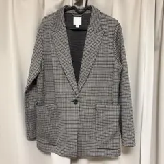 H&M 千鳥格子ジャケット ブラウン