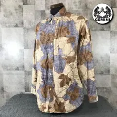 90s Maul Ruck 長袖シャツ 地図 マップ プリント メープル柄