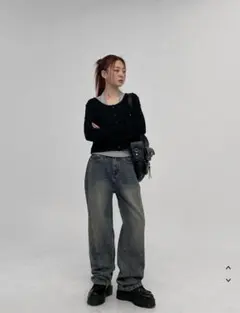 BLACKUP [MADE] フェスカルワイドデニムパンツ