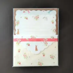 うさぎ柄 ダイカット レターセット