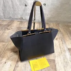 本物☆フェンディ トロワジュール トートバッグ レザーバッグ ハンドバッグ 黒のサムネイル