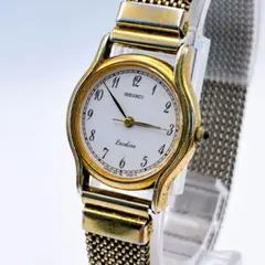 SEIKO セイコー Exceline レディース ゴールド 腕時計 新品電池