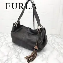 FURLA フルラ ワンショルダーバッグ レザー ブラック 保存袋付き