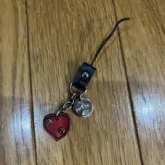 PRADA プラダ ハートチャーム ストラップ チャーム レザー 赤 レッドのサムネイル