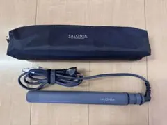 美品 SALONIA ストレートヘアアイロン 専用ポーチ付き 動作良好 グレー