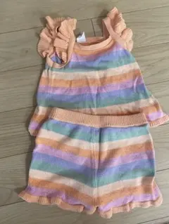 カラフルストライプ ベビー服 12-18ヶ月