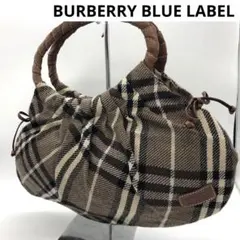 美品✨バーバリーブルーレーベル ノバチェック ハンドバッグ サークルハンドル