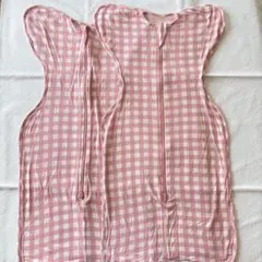 [美品]コニー スワドル 2枚 ピンクギンガム 双子